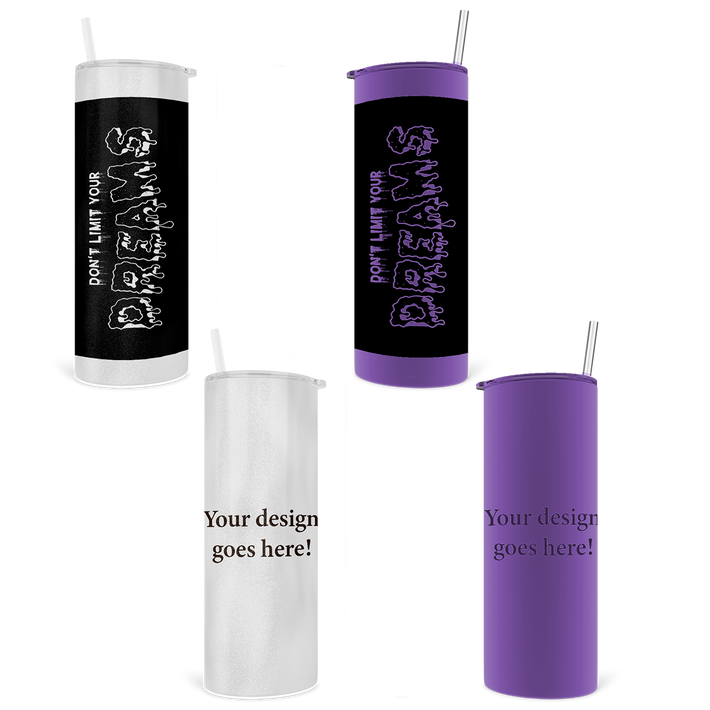 Design it! Tumbler Skinny Glow Purple 20oz
